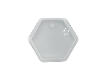 Mléčná silikonová forma na přívěsek - 8cm velký šestiúhelník