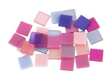 Mozaikové čtverečky 1cm 25g - růžovo-fialové