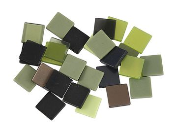 Mozaikové čtverečky 1cm 25g - zelené