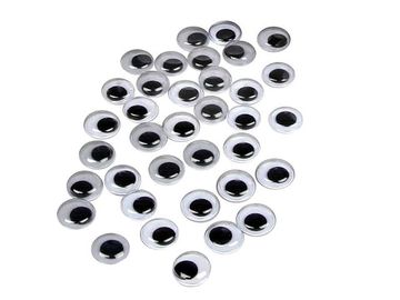 Nalepovací pohyblivé oči - 10 mm - 10 párů