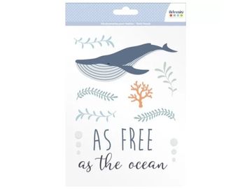 Nažehlovačka A5 na textil - oceán, velryba