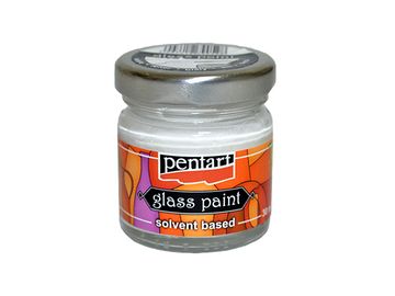 Nevypalovací barva na sklo PENTART 30ml - bílá