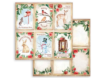 Oboustranný vánoční scrapbook papír 30,5cm - Home for the Holidays - kartičky