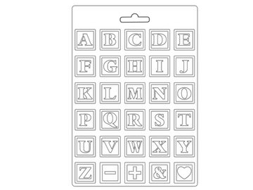 Licí forma A4 - abeceda čtverečky