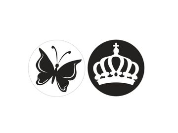 Odlévací razítko do mýdla - motýl a koruna