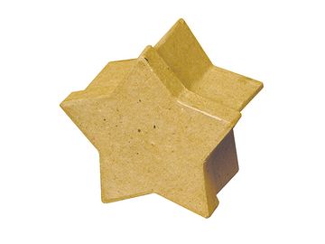 Papír-mâché krabička 8x5cm - hvězda