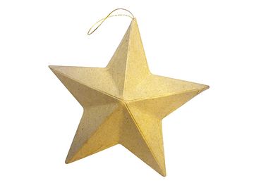 Papír-mâché závěsná hvězda 15cm