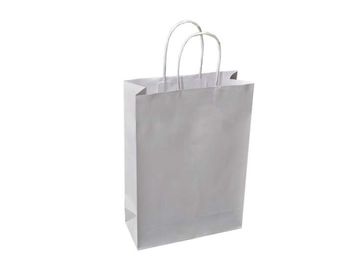 Papírová bílá eko taška - 24x10x34 cm