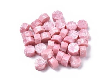 Pečetní vosk granule 20ks - perleťový růžový