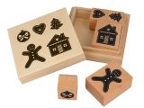 Razítka v dřevěné krabičce ARTEMIO 5ks - symboly Vánoc