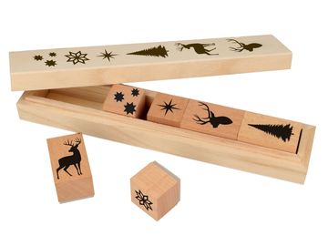 Razítka v dřevěné krabičce ARTEMIO 6ks - vánoční les