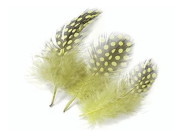 Peříčka perličky 20ks - žluté