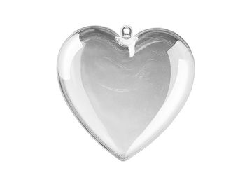 Plastové akrylové srdce 8cm - dvoudílné