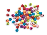 Plastové korálky abeceda barevné kuličky 8mm - 20g