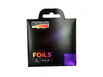 Plátky barevné folie PENTART 5ks - tmavě fialové