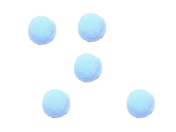 Plyšové POM POM kuličky 2cm 10ks - ledově modré