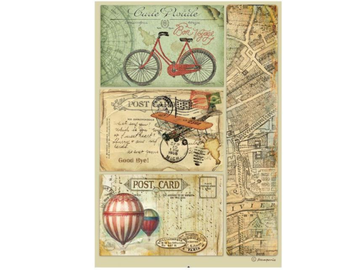 Rýžový papír A4 - Around the world - pohlednice