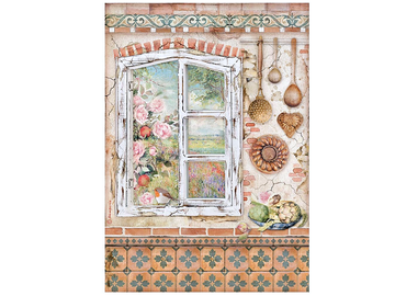 Rýžový papír A4 - Casa Granada - rustikální okno