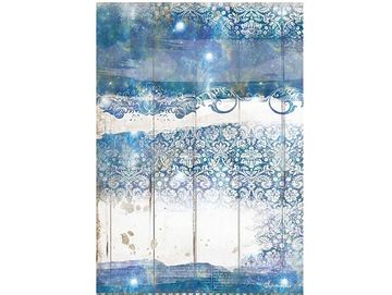 Rýžový papír A4 - Romantic Sea Dream - modrá textura