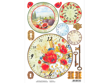 Rýžový papír A4 - Tuscan Clocks