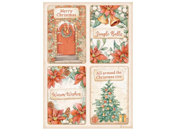 Rýžový papír A4 - Vánoční 4 kartičky