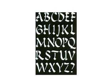 Šablona 10x15cm - abeceda - japonský styl