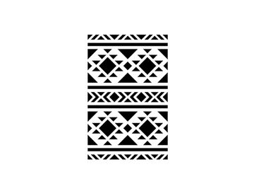 Šablona 10x15cm - etno, indiánské vzory