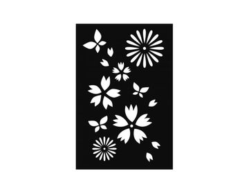 Šablona 10x15cm - japonské květiny
