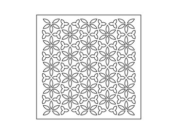 Šablona 15x15cm ARTEMIO - geometrické květiny