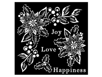 Šablona 18x18cm - Joy Love Happiness