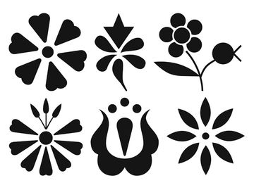 Šablona A4 - lidový motiv květiny Kalocsa 3