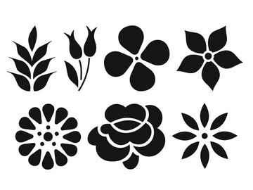 Šablona A4 - lidový motiv květiny Kalocsa 4