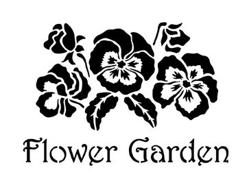 Šablona A4 - vlčí máky - Flower Garden