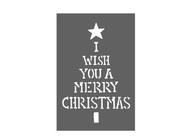 Šablona ARTEMIO 10x15cm - I Wish You a Merry Christmas