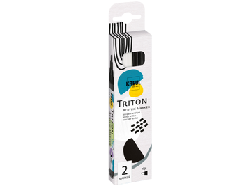 Sada akrylových popisovačů KREUL Triton 2ks - bílý a černý