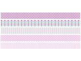 Sada mini washi pásků s rollerem 5x3m - růžové