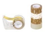 Sada mini washi pásků s rollerem 5x3m - vánoční zlaté