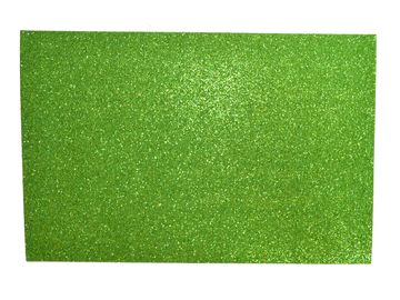 Samolepící mechová guma s glitry - zelená