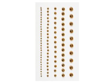 Samolepící perličky 4 velikosti 95ks - bronzové