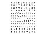 Silikonové razítka A5 - abeceda typewrite
