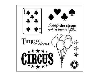 Silikonové razítka - Vitage circus
