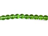 Skleněný korálek čirý 10mm - zelený