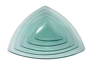 Skleněná miska - talíř trojúhelník 19cm