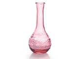 Skleněná váza, láhev Amsterdam BOHO 16cm - růžová