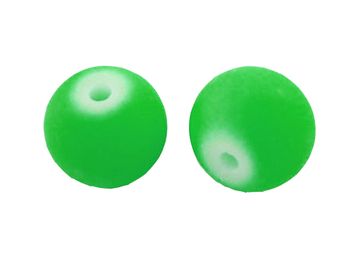 Skleněné korálky 6mm matné - 20ks - světlé zelené