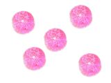 Skleněné korálky popraskané 10mm 5ks - světle růžové