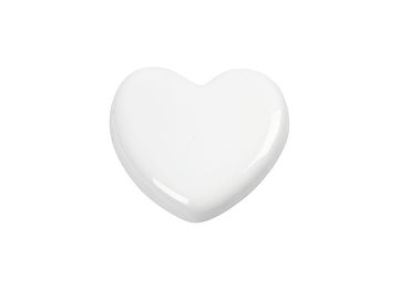 Skleněné srdce 7cm - bílé