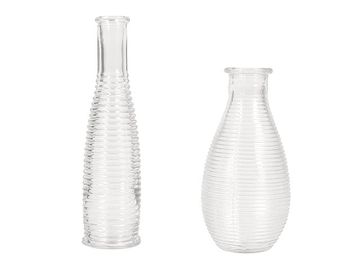 Skleněné vázy - 2ks - 14 a 18cm
