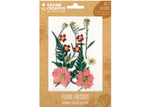 Sušené lisované květiny a listy - narůžovělé ostružky a verbeny