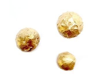 Sušené metalické ořechy Dino 3ks - zlaté